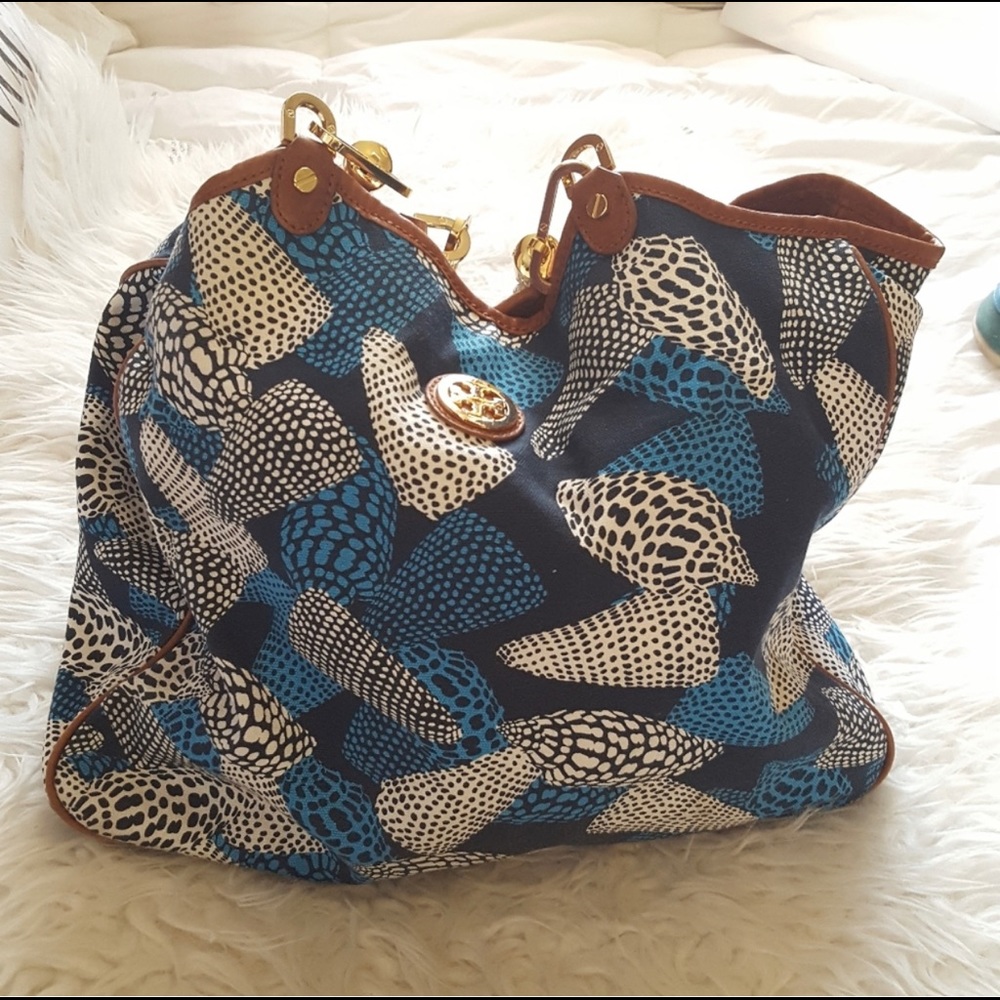 Tory Burch canvas hobo bag